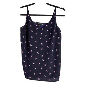 BANANA REPUBLIC Blue Cami with birds, xs